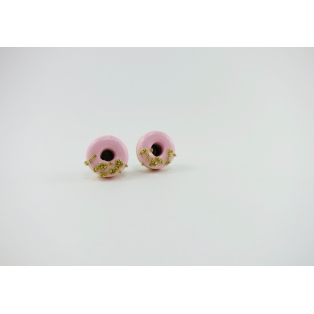 Valentine, Oh Valentine | Puces d'oreille clou Donuts - Rose / Or