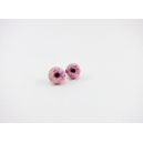 Boucles d'oreille, clou Beigne - rose ultra pâle & quartz rose | Chez Laurette
