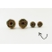 Format miniature | Boucles d'oreille, clou Donuts d'Halloween - Chocolat en acier inoxydable | Chez Laurette