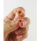 Format miniature | Boucles d'oreille, clou Donuts d'Halloween - blanc/orange en acier inoxydable | Chez Laurette