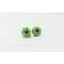 Format miniature | Boucles d'oreille, clou Donuts d'Halloween - verts à yeux | Acier inoxydable | Chez Laurette