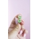 Format miniature | Boucles d'oreille, clou Donuts d'Halloween - verts à yeux | Acier inoxydable | Chez Laurette