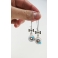 Boucles d'oreille pendantes - Beignes & Flocon (bleu) | Chez Laurette