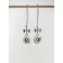 Boucles d'oreille pendantes - Beignes & Flocon (bleu) | Chez Laurette