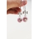 Boucles d'oreille pendantes - Beignes & Flocon (rose) | Chez Laurette
