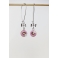 Boucles d'oreille pendantes - Beignes & Flocon (rose) | Chez Laurette
