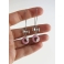 Boucles d'oreille pendantes - Beignes Rose ultra pâle & cœur blanc | Chez Laurette