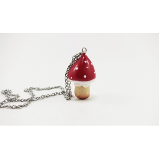 Collier - Mignon champignon rouge (mini)