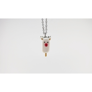 Collier - Rudolf le mini Popsicle-Renne au nez rouge | (mini)