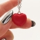 Collier macaron en forme de cœur, rouge (MINI)