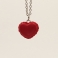 Collier macaron en forme de cœur, rouge (MINI)