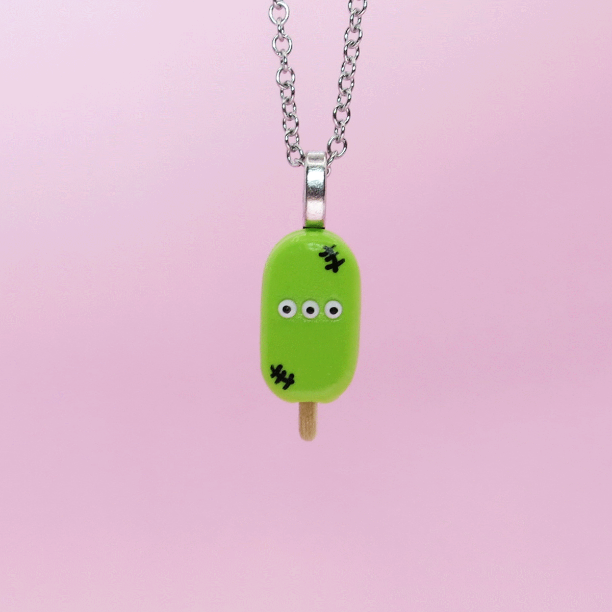 Collier - Pops monstre vert