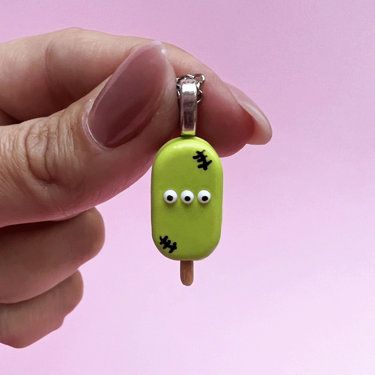 Collier - Pops monstre vert