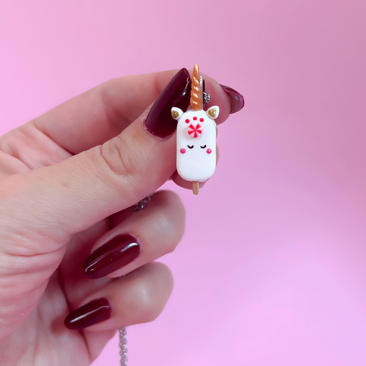 Popsicle Licorne de Noël Rouge