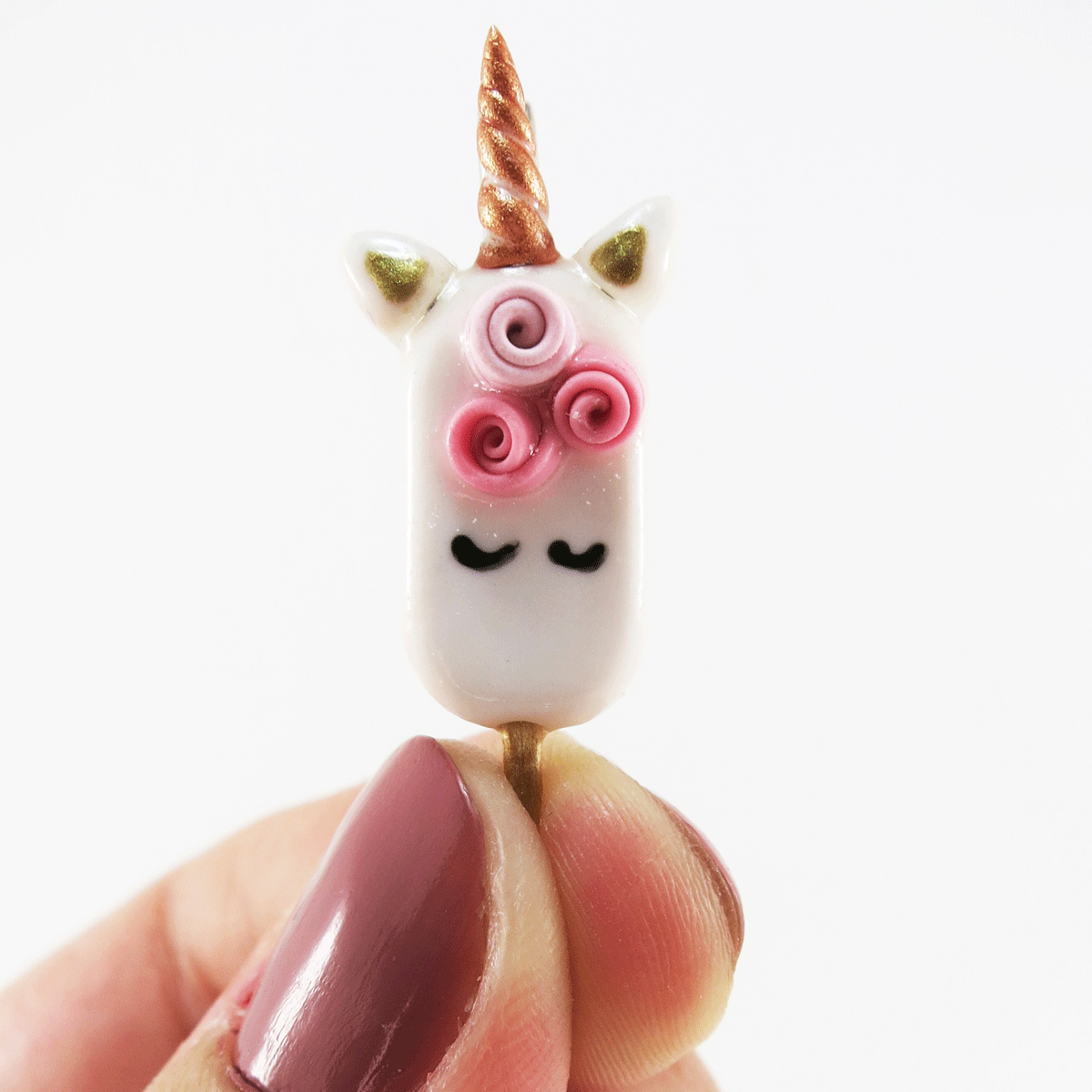 Mini Popsicle Licorne aux roses