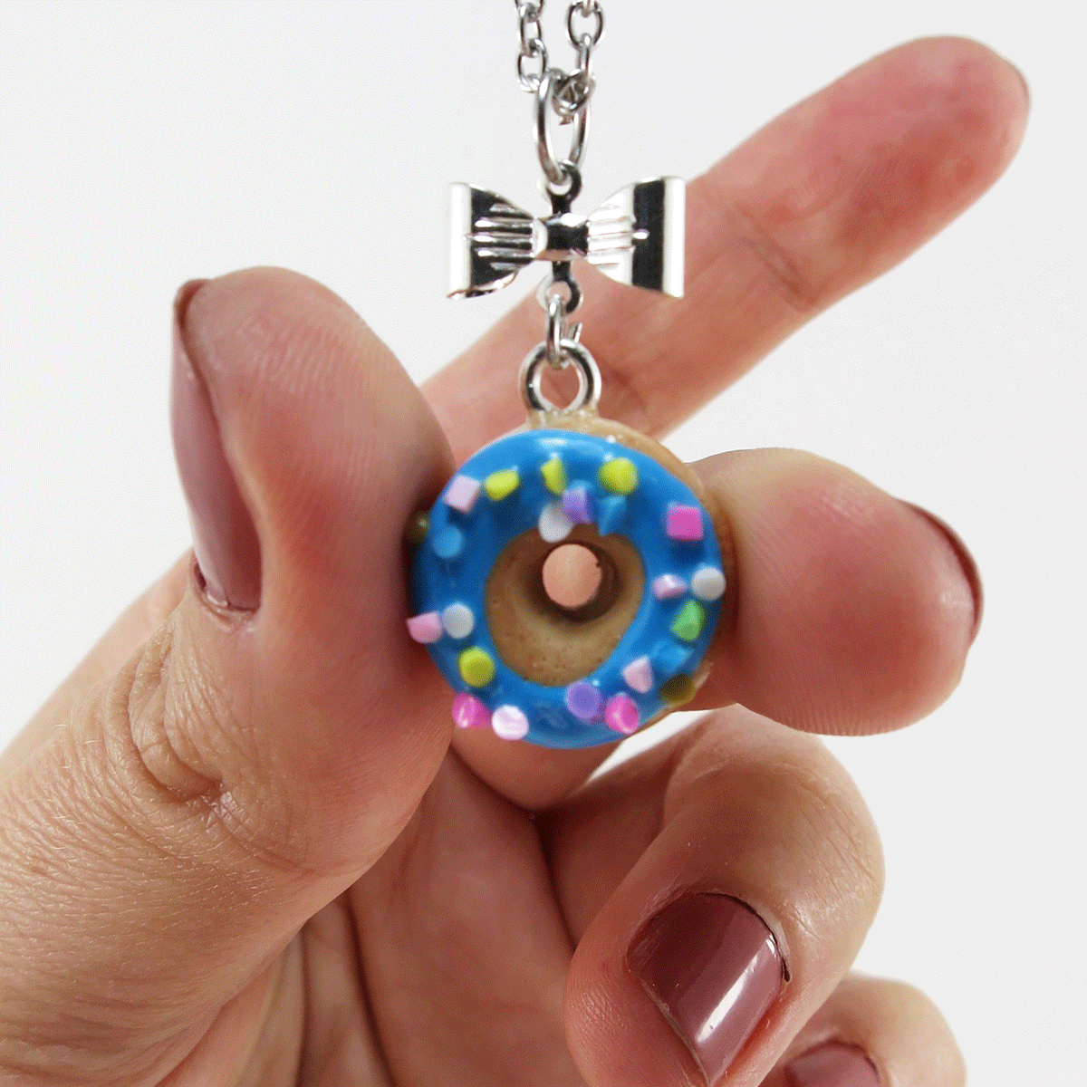 Beigne Bleu & confettis multicolores