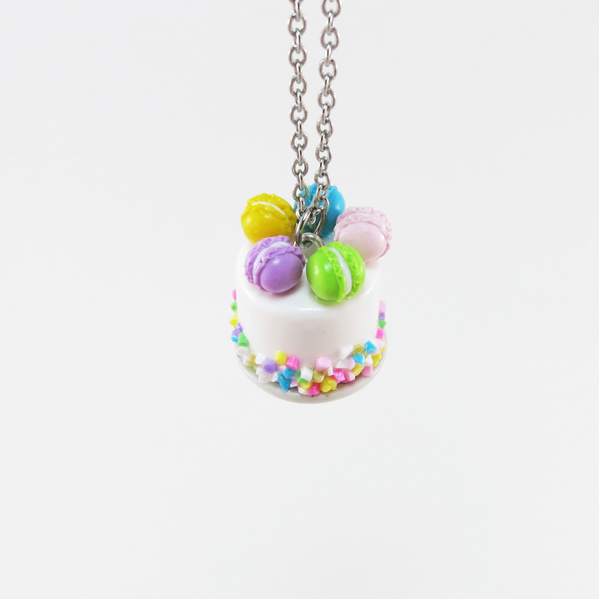 Gâteau, macarons & confettis - Pièce unique