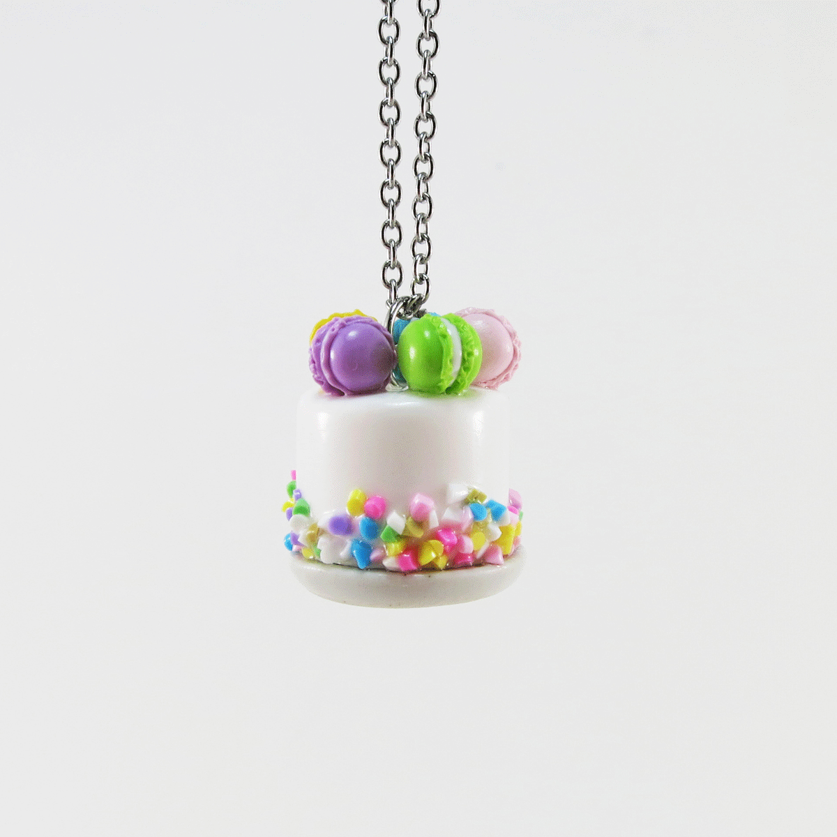Gâteau, macarons & confettis - Pièce unique
