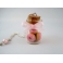 Fiole de Donuts à la rose, bijoux gourmand, pate polymere, fimo, donuts, collier, fait main