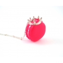 Macaron Princesse Rose Flash,bijoux gourmand, pate polymere, fimo, macaron, collier, fait main