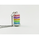 Necklace - Slice of Rainbow Cake | Mini 