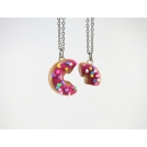 Necklace - BFF dark Pink Donuts (mini) | Chez Laurette