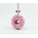 Necklace - ultra light pink & pink quartz Donut | MAXI  | Chez Laurette