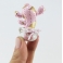 Pièce unique - Mini mini mini Cactus décoratif rose très pale / feuilles d'or 