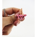 Necklace - Pig-Unicorn-Donut pink / gold | Chez Laurette (mini)