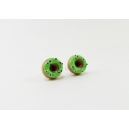 Boucles d'oreille, clou Donuts d'Halloween - Verts à yeux | Acier inoxydable | Chez Laurette