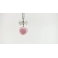 Collier macaron en forme de cœur, rose ultra pâle (MINI) | Chez Laurette