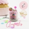 Collier - Gâteau étagé miniature empli de confettis (MAXI) | Pièce unique | Chez Laurette