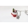 Collier long avec une tasse de Noël toute garnie : biscuit sapin, cane de Noël & carreau de chocolat (MAXI)