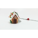 Necklace - Ginger bread House (roof with cream) 2022 | Unique piece (MAXI)