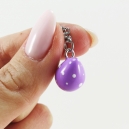 Necklace - Mini Easter egg purple/white polka dots | Mini | Chez Laurette