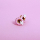Boucles d'oreille, clou Beigne - rose ultra pâle et flocon | Puces