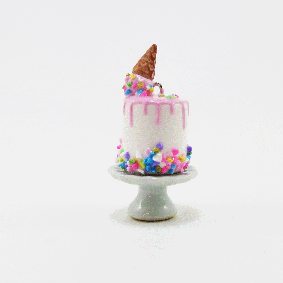 Gâteau glacé, cornet renversé & confettis - Pièce unique